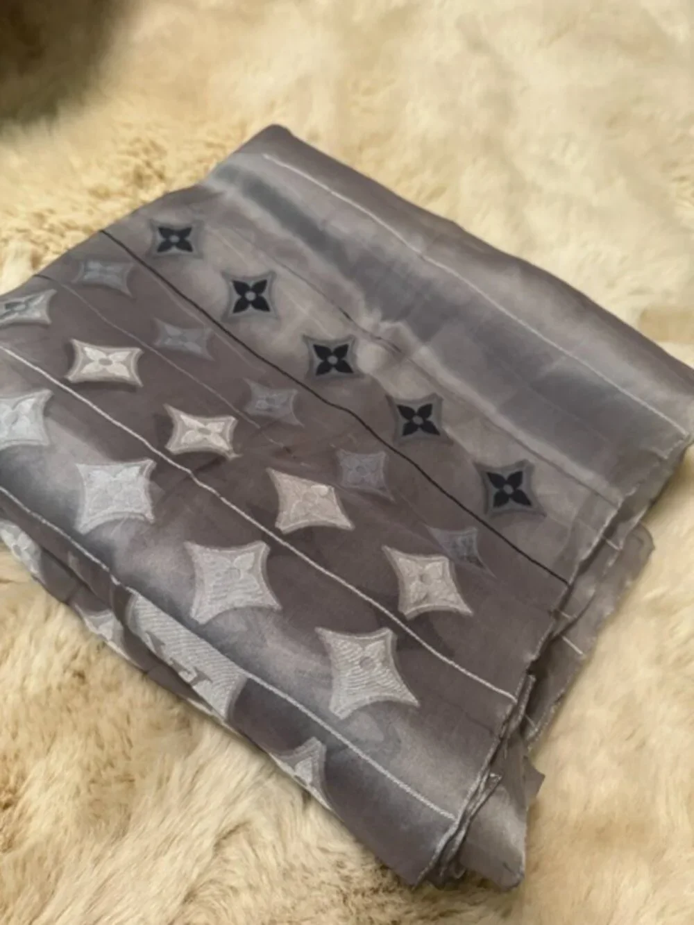 Louis Vuitton grey organza